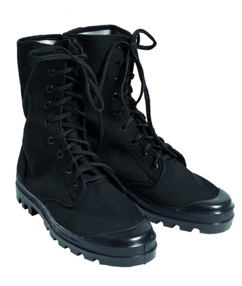 MilTec French Style Black 9 Hole Combat Boots Hero Outdoors