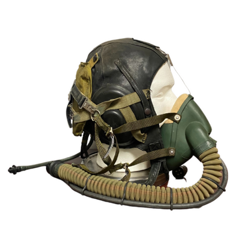 Soviet Leather Jet Helmet w/KM 30M Oxygen Mask Hero Outdoors