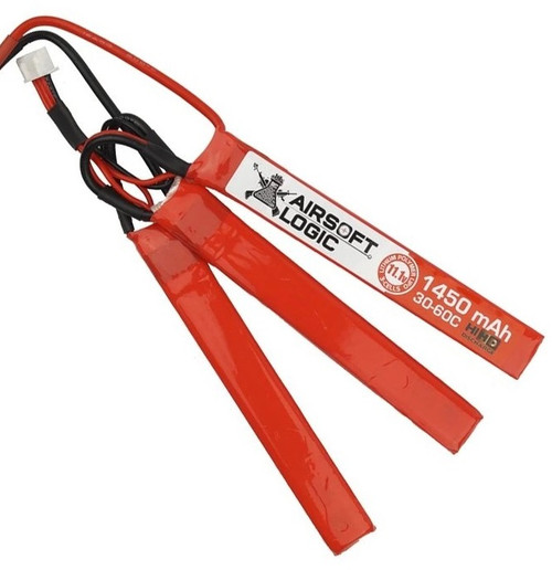 Airsoft Logic 11.1V Lipo Battery 1450maH (Triplet) High Discharge Hero Outdoors