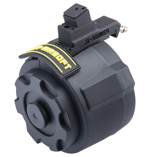 TAPP Airsoft Drum Magazine w/ Adapter for Gas Blowback Airsoft Pistols