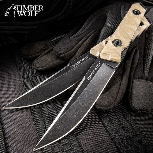 Timber Wolf Full Tang Atomic Steel Stonewash Small Drop Point - Hero ...