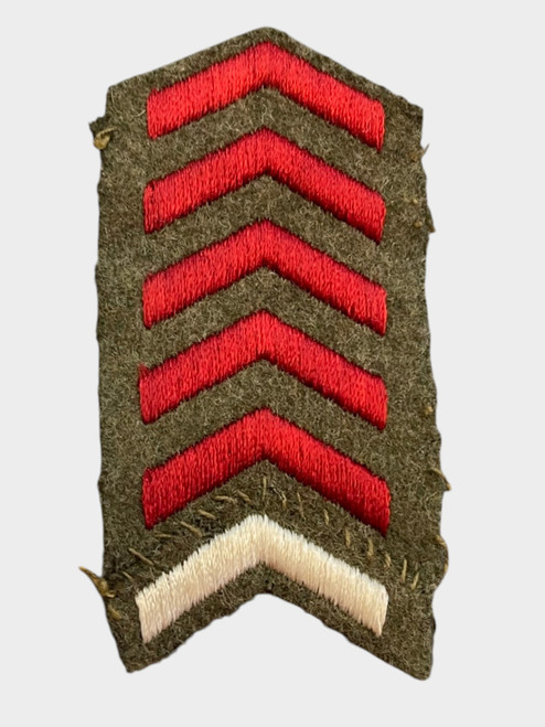 WW2 Canadian service chevrons 6 years w/ joining in 1939