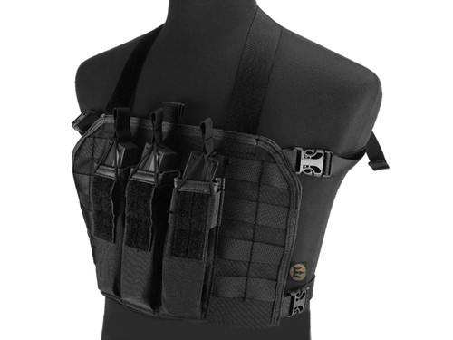 High Speed Operator Chest Rig w/ SMG Mag Pouch Black Hero Outdoors