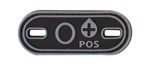 Matrix PVC Oval Blood Type Hook and Loop Patch - O POS / Black - Hero ...