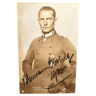 Hermann Goering Signed Postcard