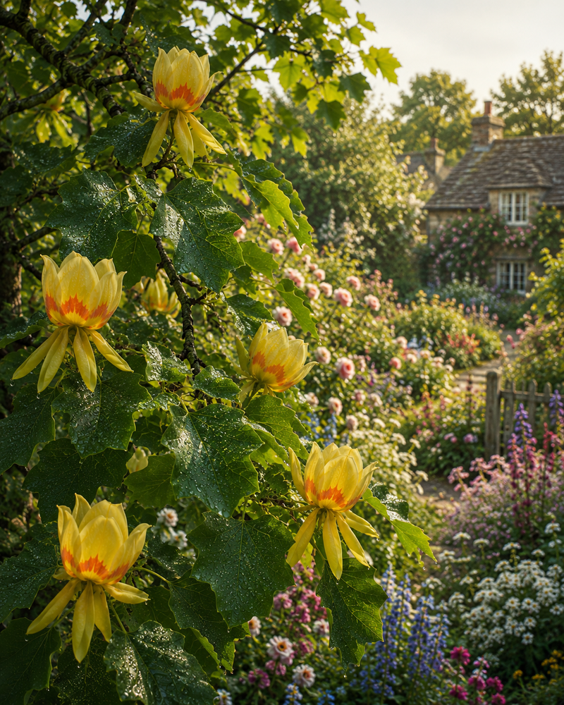 Liriodendron Tulip Tree Large 4ft in a 3 Litre Pot By Direct Plants