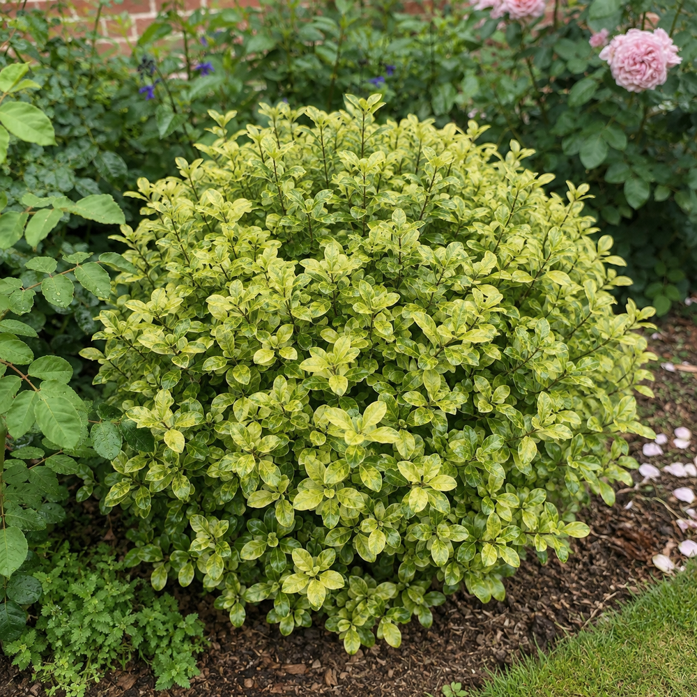Pittosporum tenuifolium Golf Ball Tawhiwhi Shrub, Supplied in 3L Pot by Direct Plants