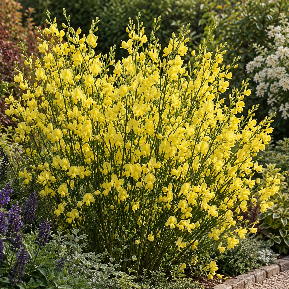 Cytisus Luna Broom Shrubs 4-5ft XL Yellow Flowering Plants | Pack of 3 Large Established Shrubs in 2/3L Pots By Direct Plants