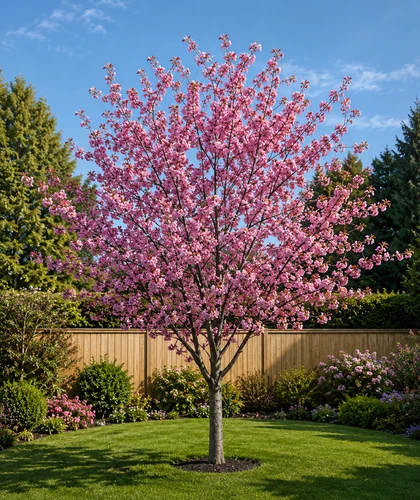 Prunus Spring Glow Purple Leaf Cherry 6ft XL Pink Blossom Ornamental Tree 7.5L Pot By Direct Plants