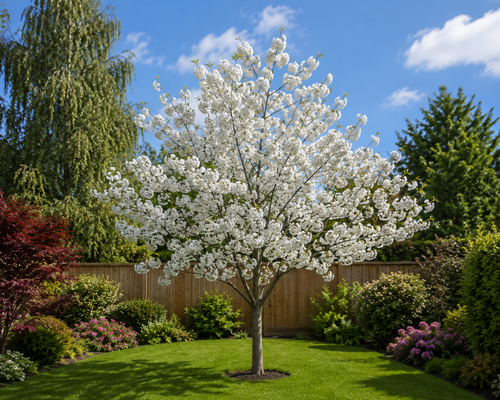 Prunus Tai Haku Cherry Blossom Tree 5-6ft Tall in a 7.5 Litre Pot | By Direct Plants