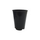 100x 3 Litre Deep Round Rose Professional Black Plastic Plant Pots