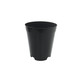 100x 4 Litre Deep Round Rose Professional Black Plastic Plant Pots