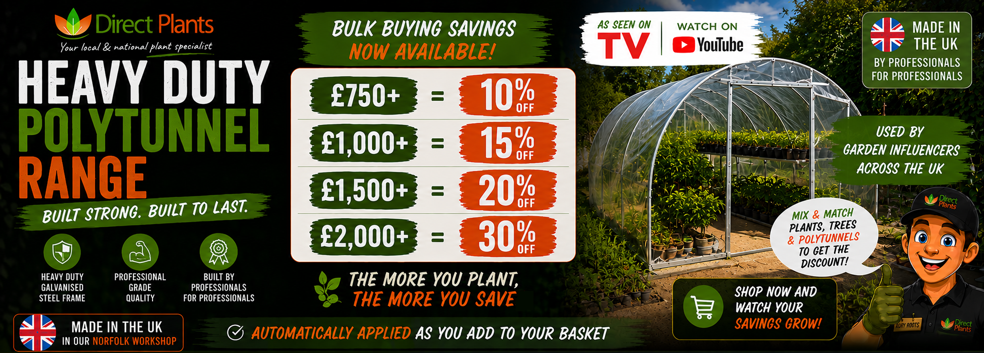 Heavy Duty Polytunnel Range