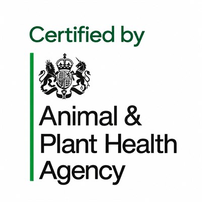 Certified by the Animal & Plant Health Agency