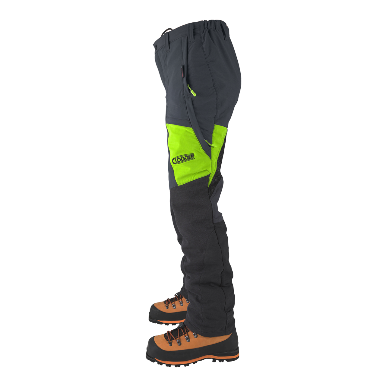 Clogger Grey/Green Zero Chainsaw Trousers Right Side