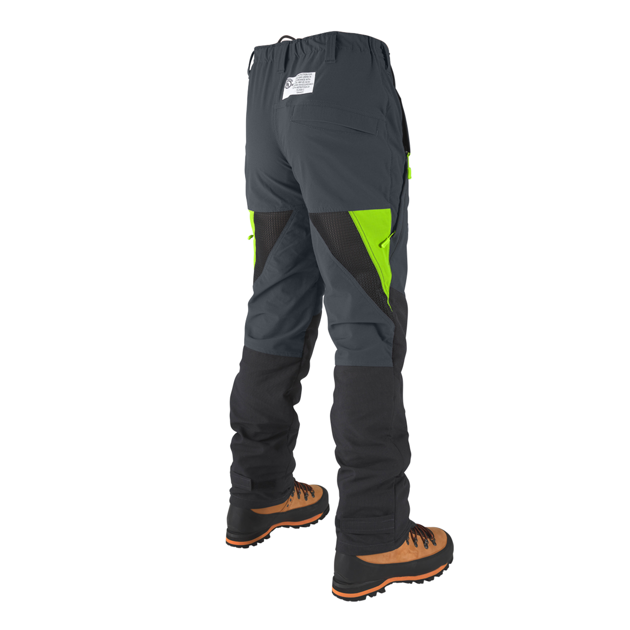 Clogger Grey/Green Zero Chainsaw Trousers Left Side