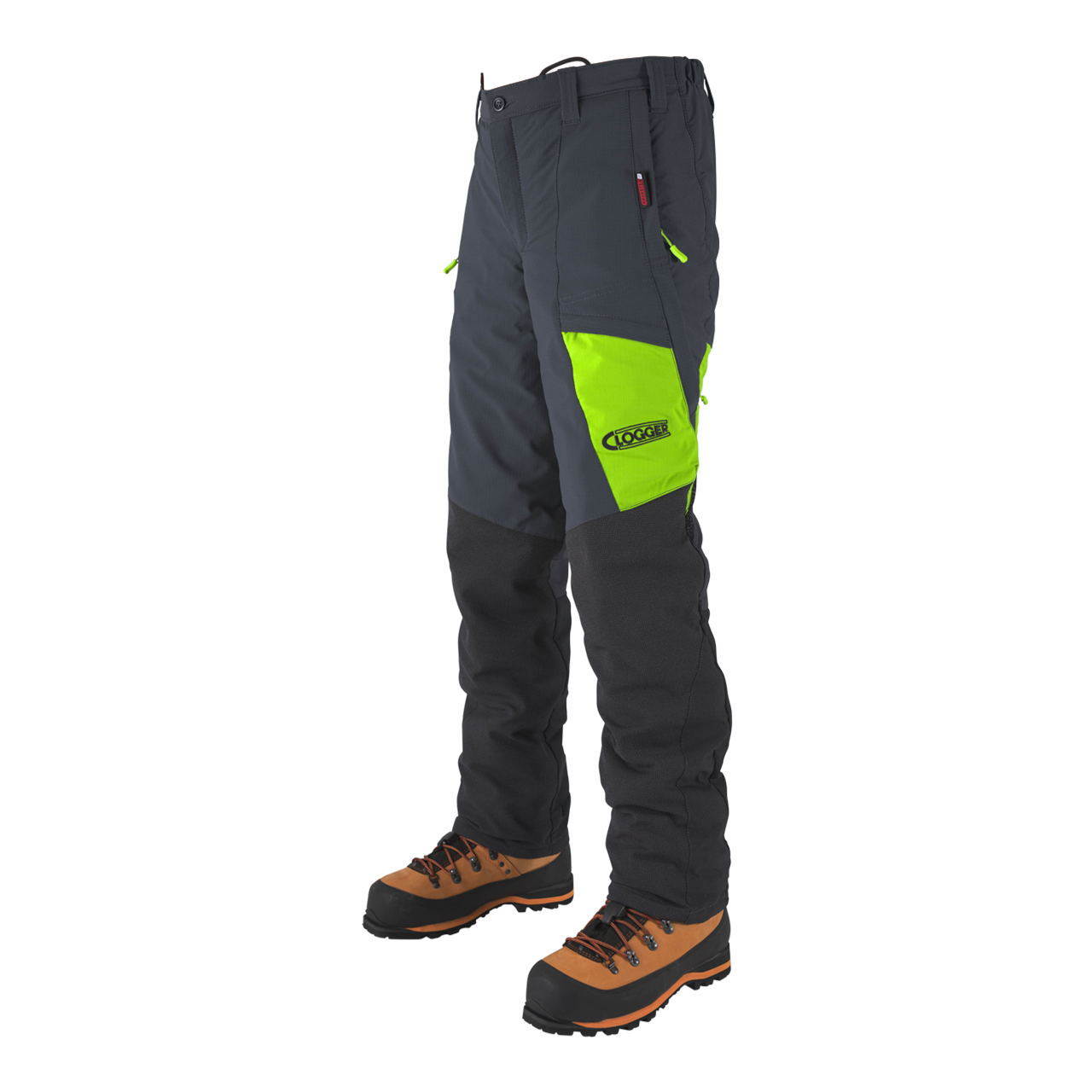 Clogger Grey/Green Zero Chainsaw Trousers Right Side
