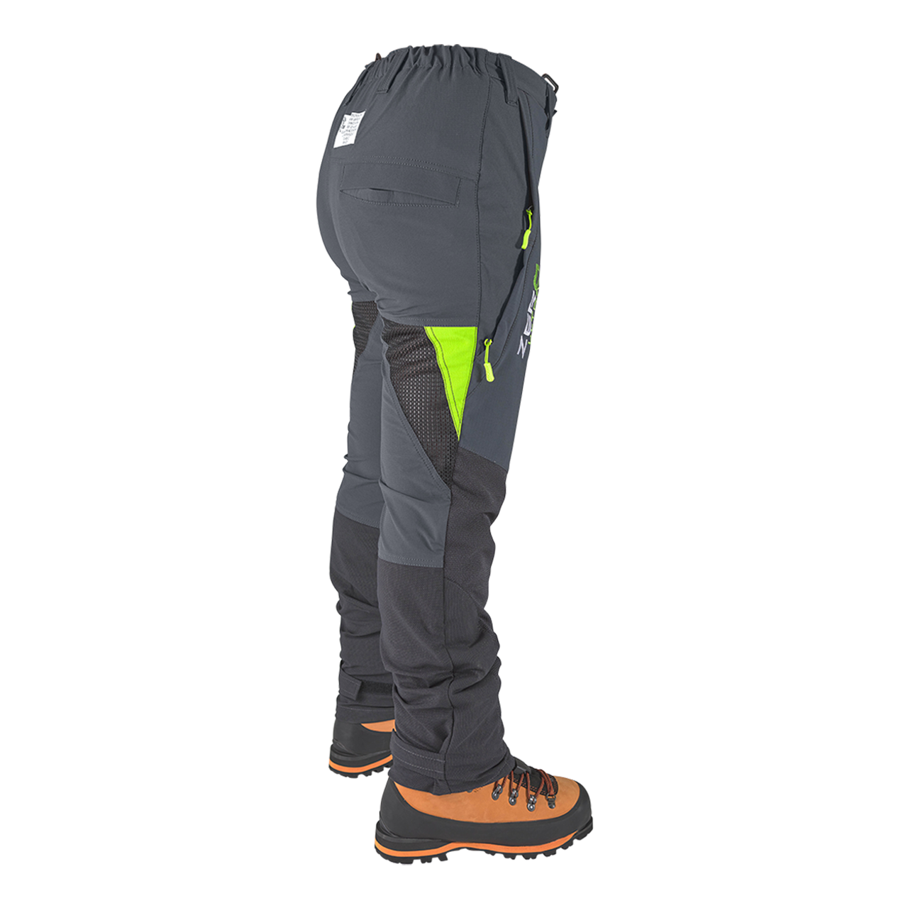 Clogger Grey/Green Ultra Women's Chainsaw Trousers Left View