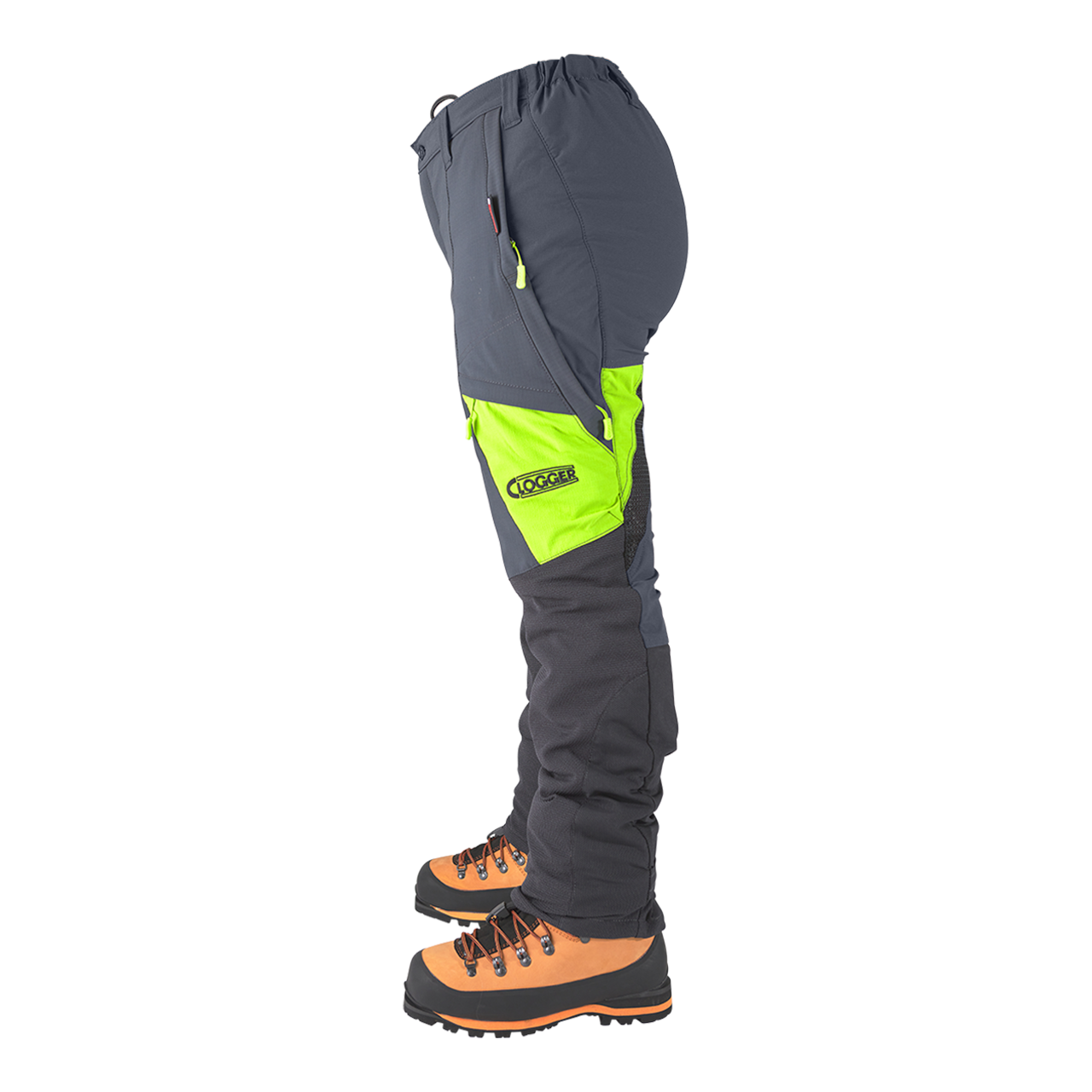 Clogger Grey/Green Ultra Women's Chainsaw Trousers Right View