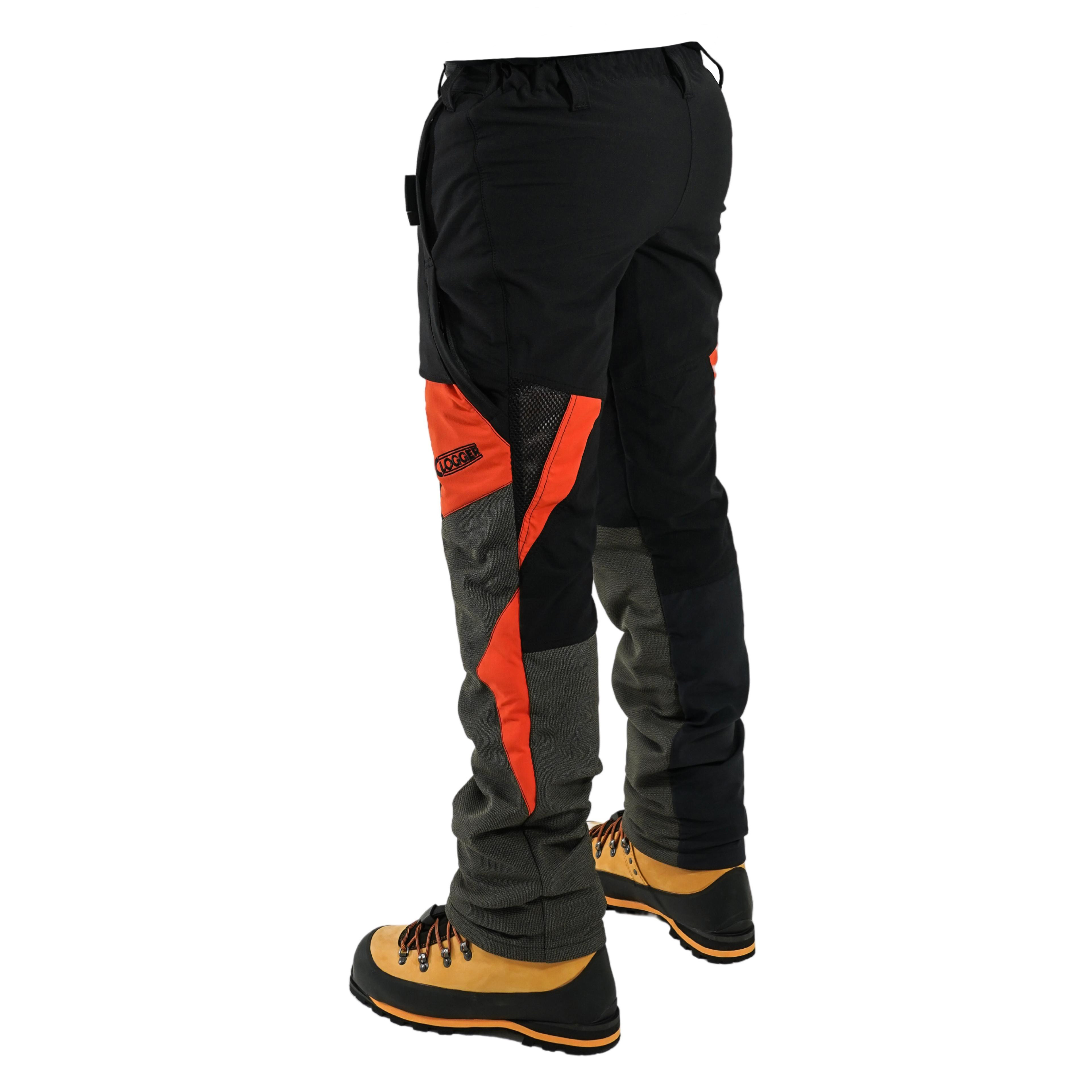 Clogger Black-Red Zero Men's Chainsaw Trouser Side Back
