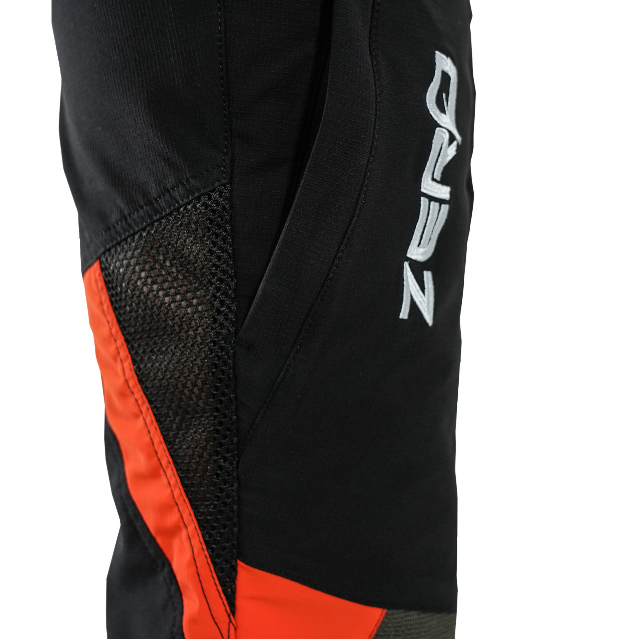 Clogger Black-Red Zero Men's Chainsaw Trouser  Side Pocket & Vent