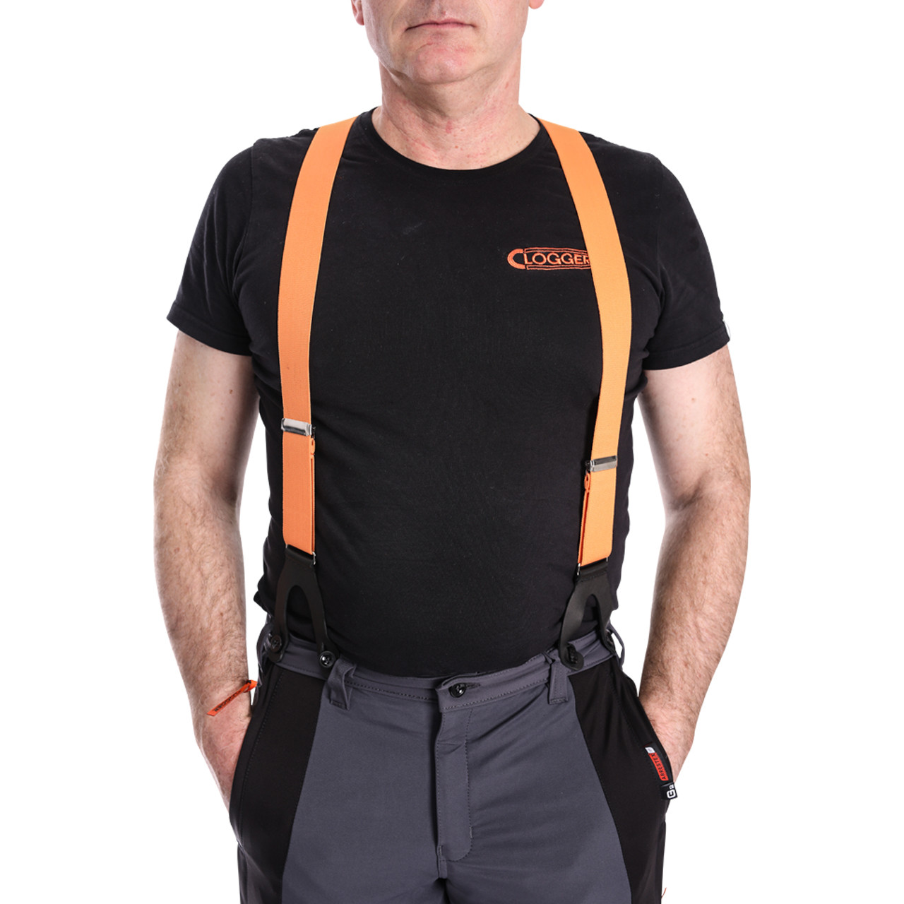 Clogger Premium Braces Orange Button On Front
