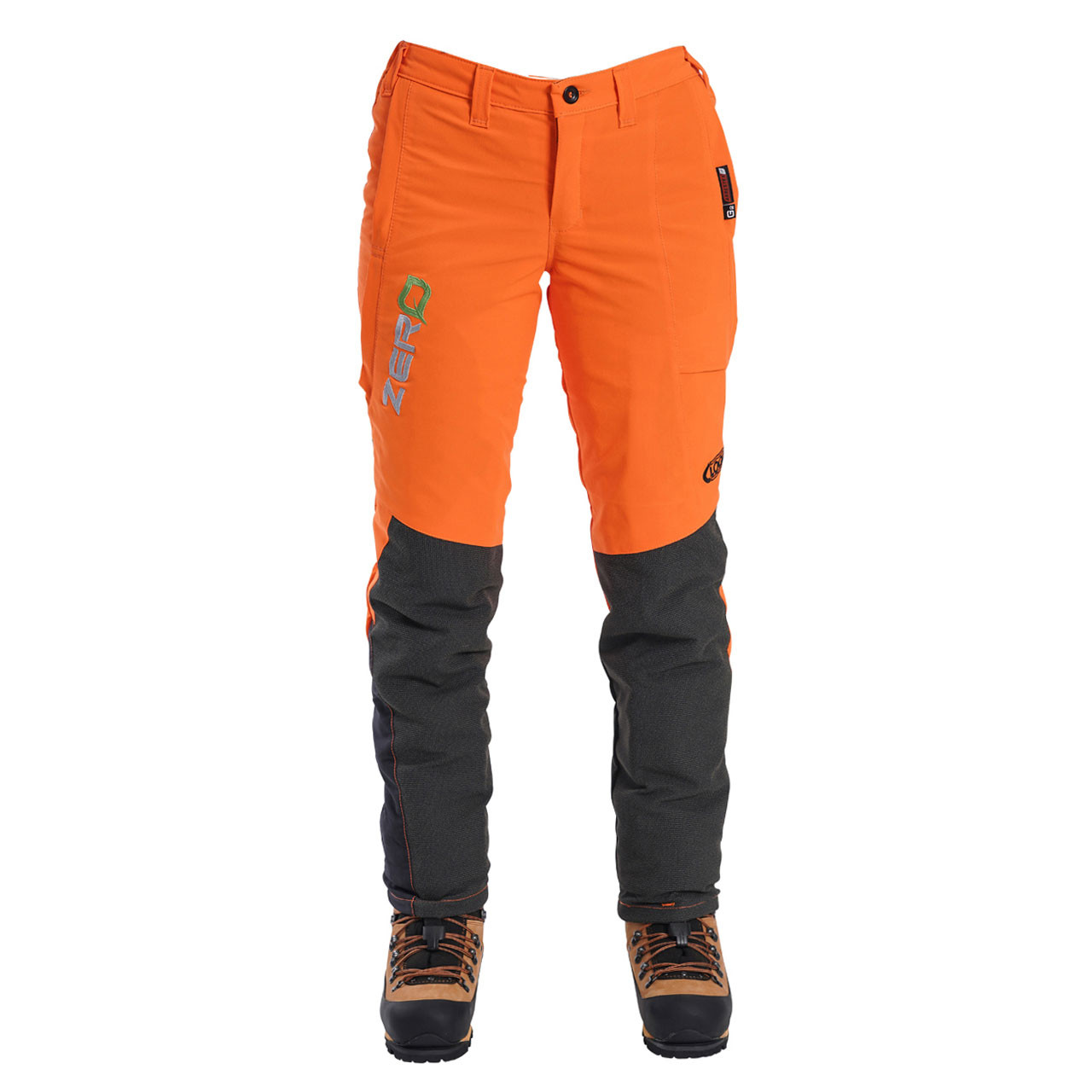 Clogger Hi-Vis Orange Zero Women's Chainsaw Trousers Front
