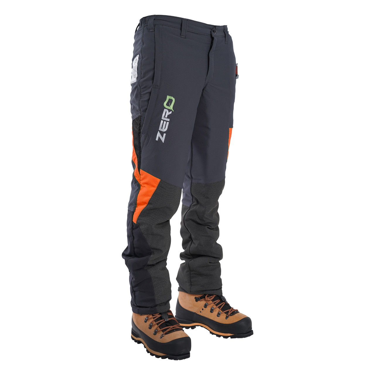 Clogger Zero Chainsaw Pants Orange Flash Side Front 2
