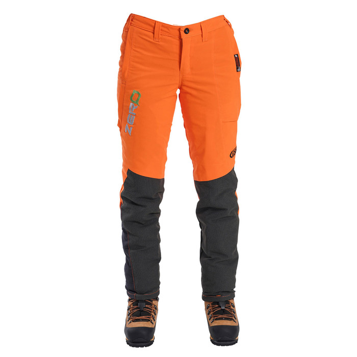 Clogger Hi-Vis Orange Zero Women's Chainsaw Trousers Front