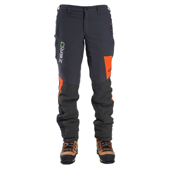 Clogger Zero Chainsaw Pants Orange Flash Front