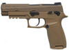 SIG Sauer P320 Pistol 9mm 4.7" Barrel M17 Manual Safety Coyote With Night Sight Plate MA Compliant 320F-9-M17-MS-MA