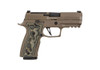 Sig Sauer P320 AXG Scorpion 9mm 3.9" FDE Cerakote Pistol XRay3 Sights Hogue G10 Grip 320AXGCA-9-CW-SCPN-R2