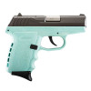 SCCY CPX-2 Double Action 9mm 3.1" Barrel 10+1 Rounds Black Slide Robin Egg Blue Polymer Grip CPX-2CBSB