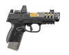 FN 509 CC Edge 9mm Luger 12+1/15+1 (2) 4.20" Threaded Gold Barrel, Black Frame, Graphite Optic & Lightening Cut Slide, Optic Height Fiber Optic Sights, Compensator (No Manual) 66101347