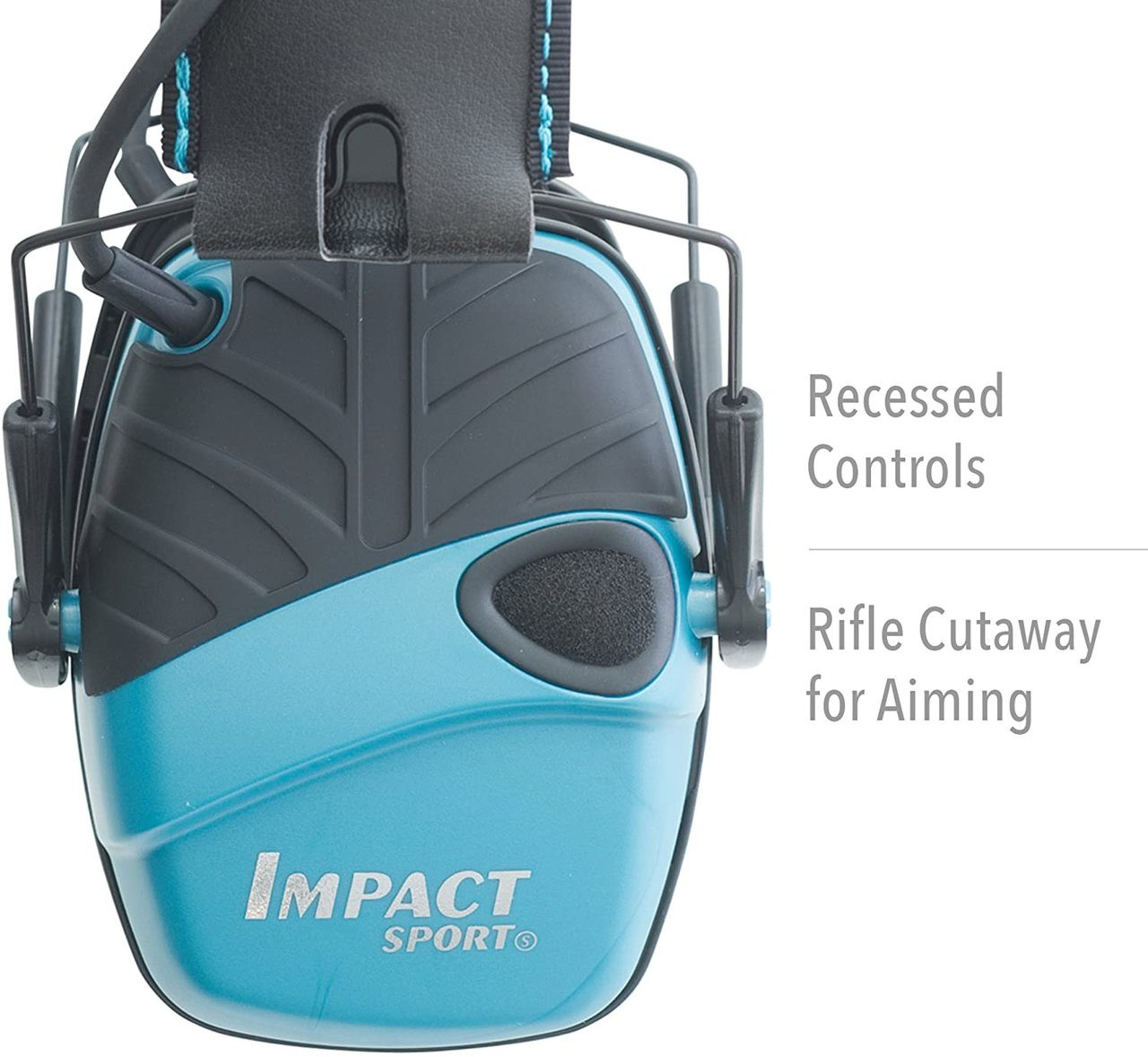 Howard Leight by Honeywell Impact Sport Sound Amplification Electronic  Shooting Earmuff Teal R-02521