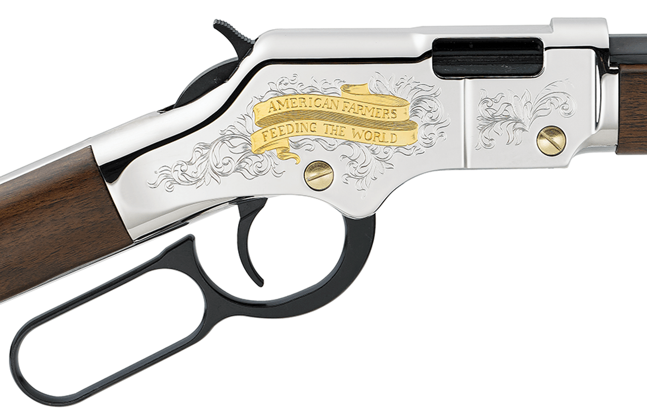 Henry Golden Boy American Farmer Tribute Edition 22 Lr Engraved 24k Gold Plating H004af