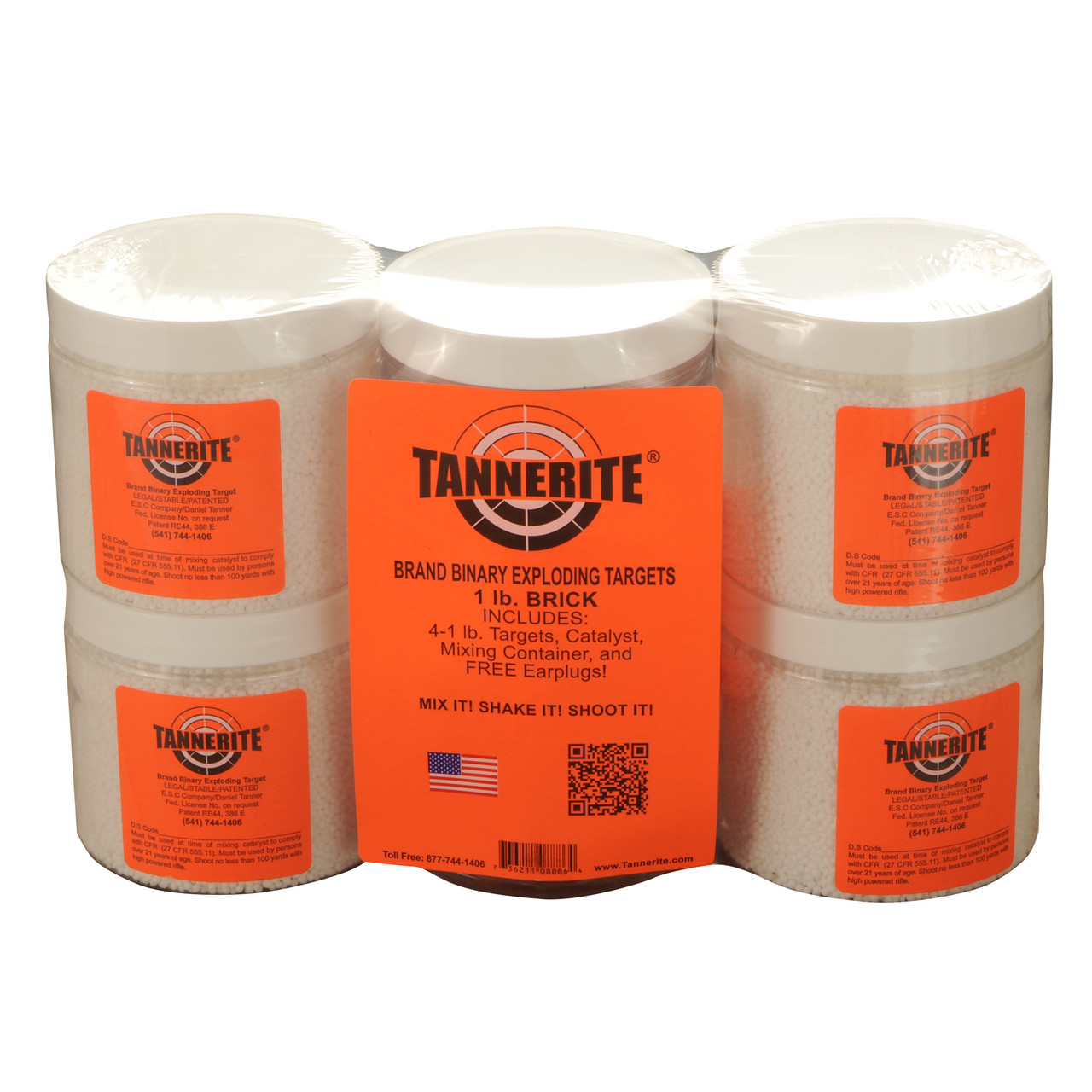 Tannerright Exploding Tannerite Full Brick 1 LB Exploding Target 4 Pack TANBR