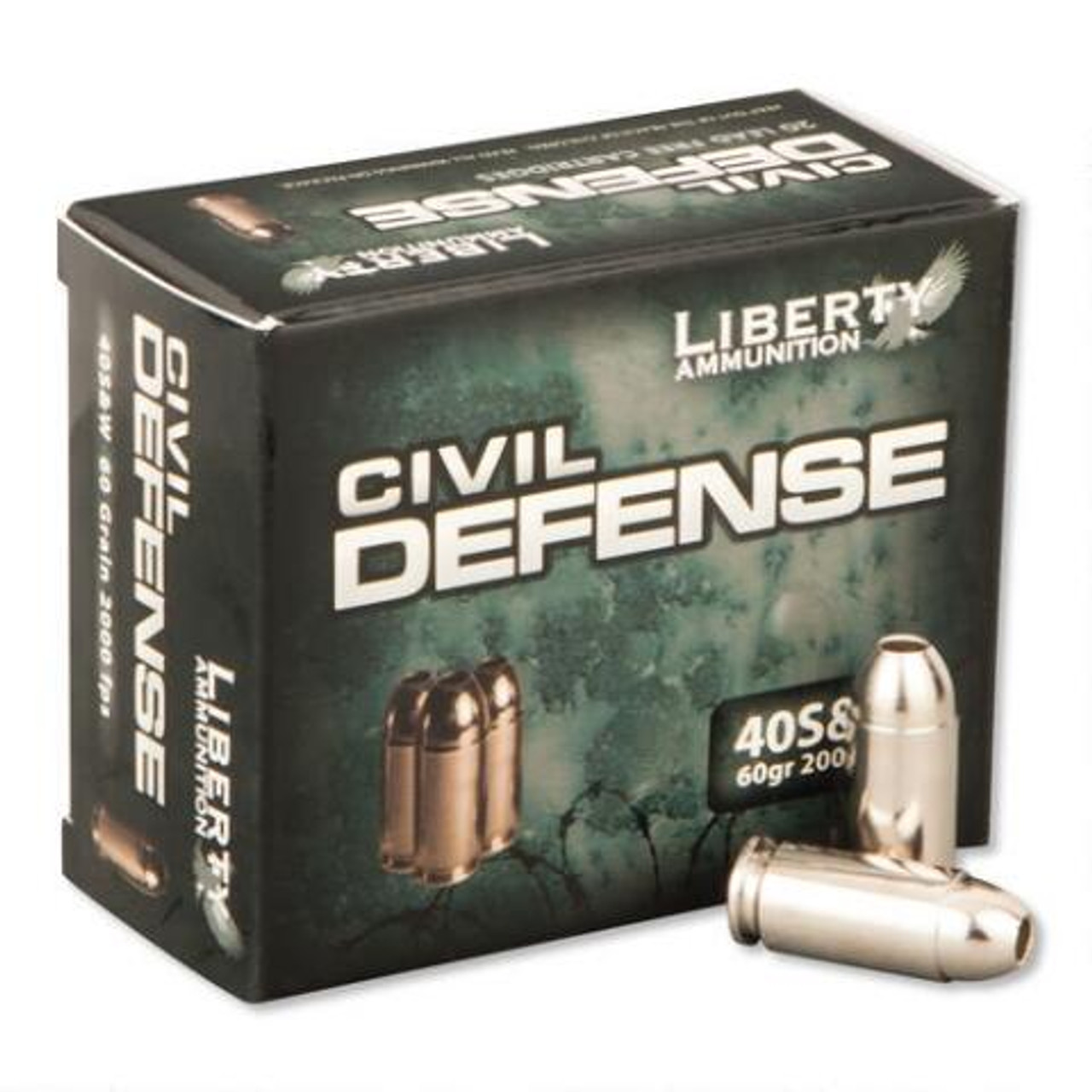 LIBERTY AMMUNITION CIVIL DEFENSE .40 60GR - 20 ROUNDS