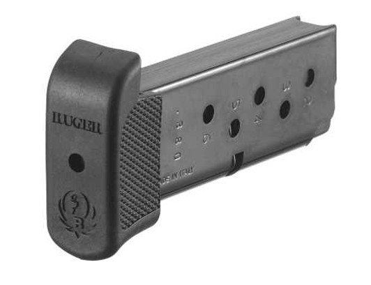 Ruger LC380 .380 ACP Magazine 7 Rounds Extended Floor Plate Steel Black 90416