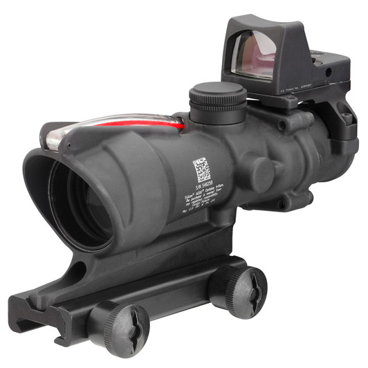 Trijicon 4x32 ACOG Scope, Dual Illuminated Red Chevron .223 Reticle with Colt Knob Thumbscrew Mount & LED 3.25 MOA Red Dot RMR Type 2 TA31-D-100549