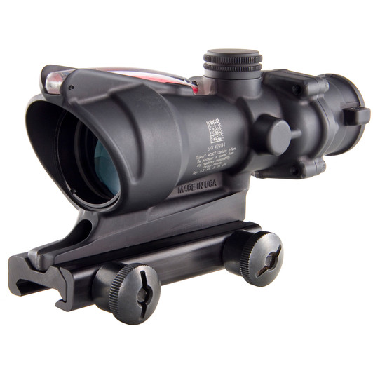 Trijicon ACOG 4x32 Rifle Scope Illuminated Red Chevron .223 Ballistic Reticle with BAC 1/2 MOA with TA51 Mount Aluminum Black TA31F