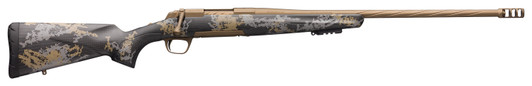 Browning X-Bolt Mountain Pro 300 PRC Caliber with 3+1 Capacity, 26" Fluted/Muzzle Brake Barrel, Burnt Bronze Cerakote Metal Finish & Accent Graphic Black Synthetic Stock 035538297