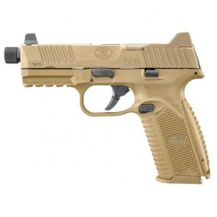 FNH 509 TACTICAL 9MM FDE 1/2” x 28 Threaded Barrel One 17-round and Two 24-round magazines 66-100373