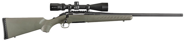 Ruger American Predator Bolt Action Rifle 6.5 Creedmoor 22" Threaded Barrel Matte Black Finish Moss Green Synthetic Stock with Vortex Crossfire II Riflescope 4-12X44 BDC Reticle 1 Magazine 4 Rounds 16953