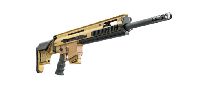 FN SCAR 20S 7.62X51mm | .308 Win Semi Auto Rifle 20" Barrel 10 Rounds Ambidextrous Controls Monolithic Upper Receiver Adjustable Fixed Stock FDE Finish 38-100545