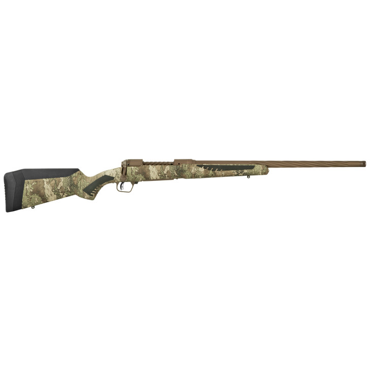 Savage Arms 110 High Country .243 Win Bolt Action Rifle 22" Barrel 4 Rounds Synthetic Adjustable AccuFit AccuStock TrueTimber Strata Camo/Coyote Brown Finish 57411