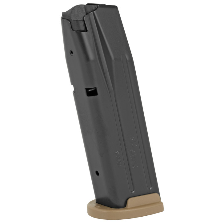 Sig Sauer M17/P320/P250 Full Size 17 Round Magazine 9mm Luger Coyote Tan Base Plate Black Finish MAG-MOD-F-9-17-COY