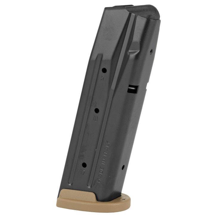 Sig Sauer M17/P320/P250 Full Size 17 Round Magazine 9mm Luger Coyote Tan Base Plate Black Finish MAG-MOD-F-9-17-COY