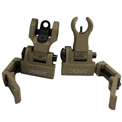 Troy 45-Degree Offset Sight Set M4 Front & Dioptic Rear Flat Dark