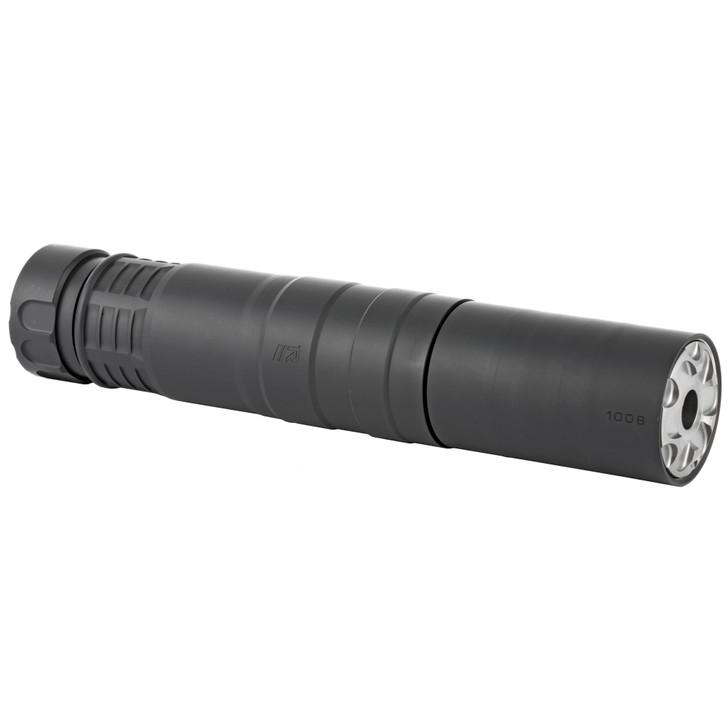 Rugged Suppressors Radiant762 Suppressor 7.62mm rated to 300 Remington Ultra Magnum Modular Full Auto Rated Titanium and Stellite Black Weighs 9.4oz in 5.1" Configuration/12.5oz in 7.5" Configuration Black Finish CCBT-4709